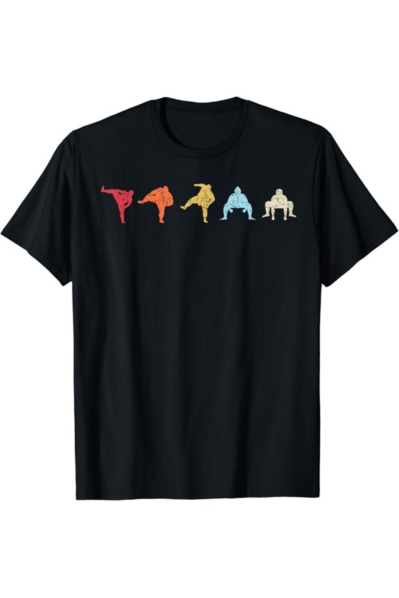 Sumo Wrestling Vintage Sumo Wrestler Retro Sumo T-Shirt, Gift For Friend, Full Size S-5Xl