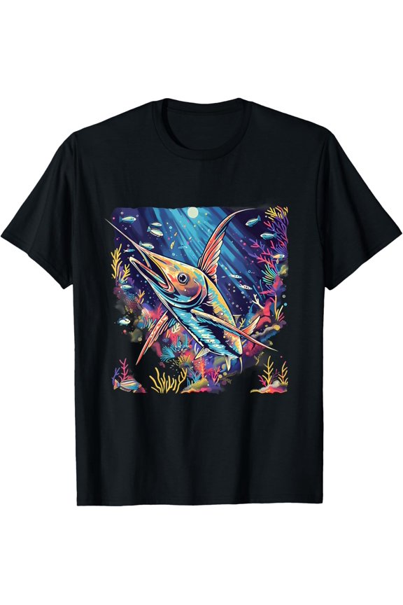 Swordfish Mammal Ocean Sea Animal Swordfish Lover T-Shirt Sea Ocean Animal Art