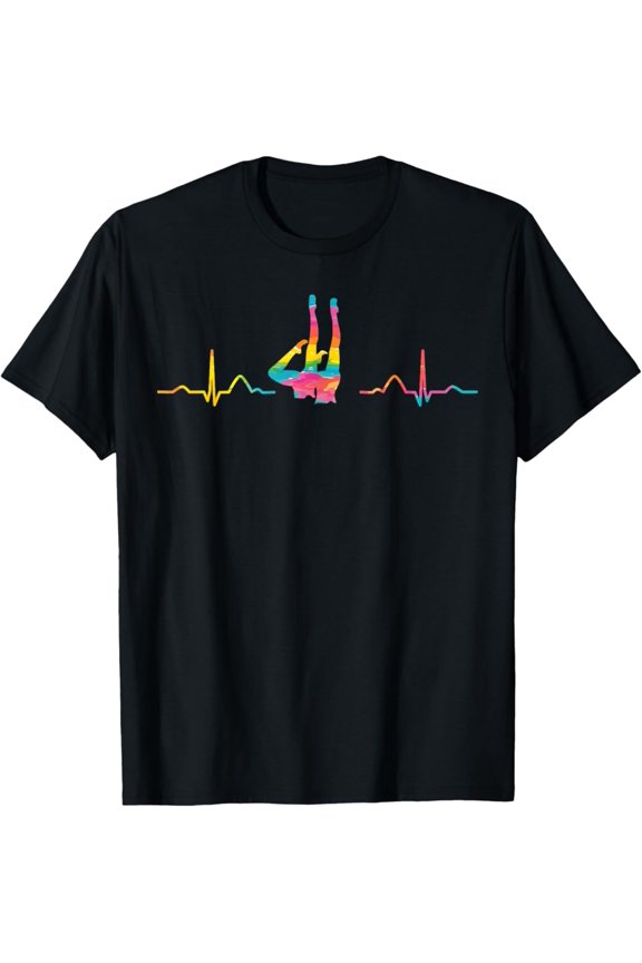 Synchronized Swimming Heartbeat Ekg Team Artistic Swim T-Shirt Unisex Cotton Tee Full Size S-5XL