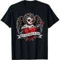 thumbnail image 1 of Sam Soft Tacos Never Broke My Heart Cupid Sugar Skull Valentines Day T-Shirt Full Size S-5XL, 1 of 5