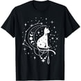 thumbnail image 1 of Sam Soft Tarot with cat, crescent moon, stars, astrology T-Shirt, 1 of 5
