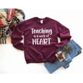 thumbnail image 1 of Sam Soft Teaching Is A Work Of Heart, Unisex Sweatshirt, Teacher Gift, Teacher Sweatshirt, Elementary School Teacher, Kindergarten Teacher, School Tee, 1 of 5