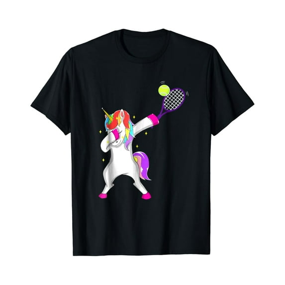 Sam Soft Tennis Dabbing Unicorn T-Shirt Girls Women Player Gift Gear Full Size S-5Xl