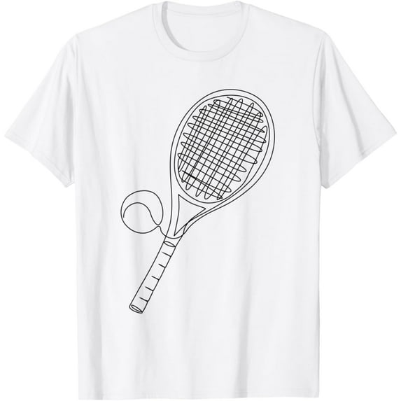Sam Soft Tennis Player Team Hand Drawn Line Art Drawing Sport Outfit T-Shirt Full Size S-5Xl