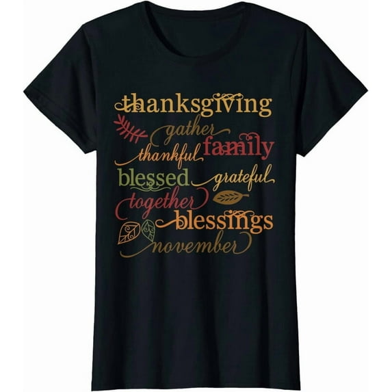 Sam Soft Thankful Blessings Thanksgiving Family Christian T-Shirt