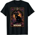 thumbnail image 1 of Sam Soft The Witch Cat Tarot Card Vintage Gothic T-Shirt, 1 of 5