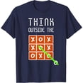 thumbnail image 1 of Sam Soft Think Outside The Box Tic-Tac-Toe Genius Smart Gift T-Shirt All Size S-5XL, 1 of 5