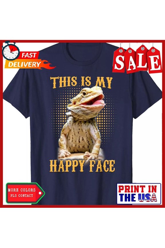 This Is My Happy Face Dragon Cute Gift Theme Unisex T-Shirt