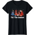 thumbnail image 1 of Sam Soft Tis The Season Football Ornaments Ladies' Crewneck T-Shirt All Size S-5XL, 1 of 5
