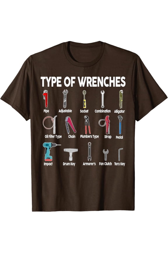 Toddler Mechanic-Shirt Types Of Wrenches Technician Boy T-Shirt Full Size S-5Xl