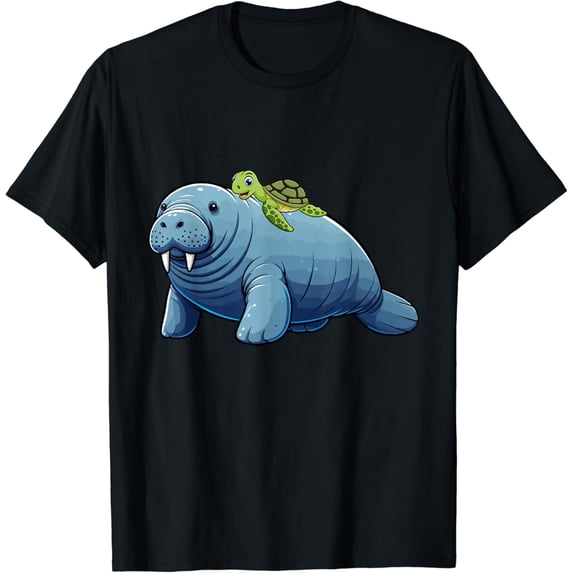 Sam Soft Turtle Riding Manatee Costume Sea Animal Lover T-Shirt