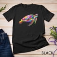 thumbnail image 1 of Sam Soft Turtle Shirt Colorful Floating Turtle Geometric Animal Tee Unisex T-Shirt, 1 of 5