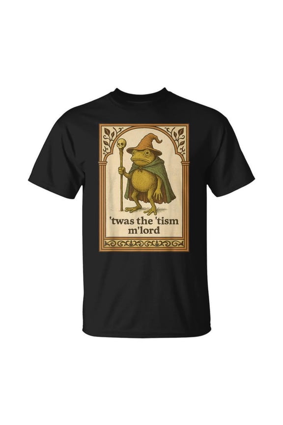 Twas The 'Tism M'Lord Wizard Frog Autism Mens T-Shirt
