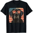 thumbnail image 1 of Sam Soft USA Patriot 4th of July Labrador Retriever Dog Women Men T-Shirt, 1 of 5