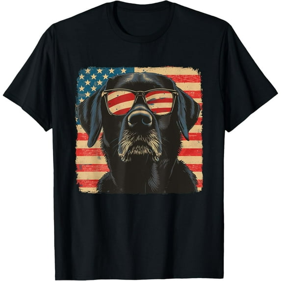 Sam Soft USA Patriot 4th of July Labrador Retriever Dog Women Men T-Shirt