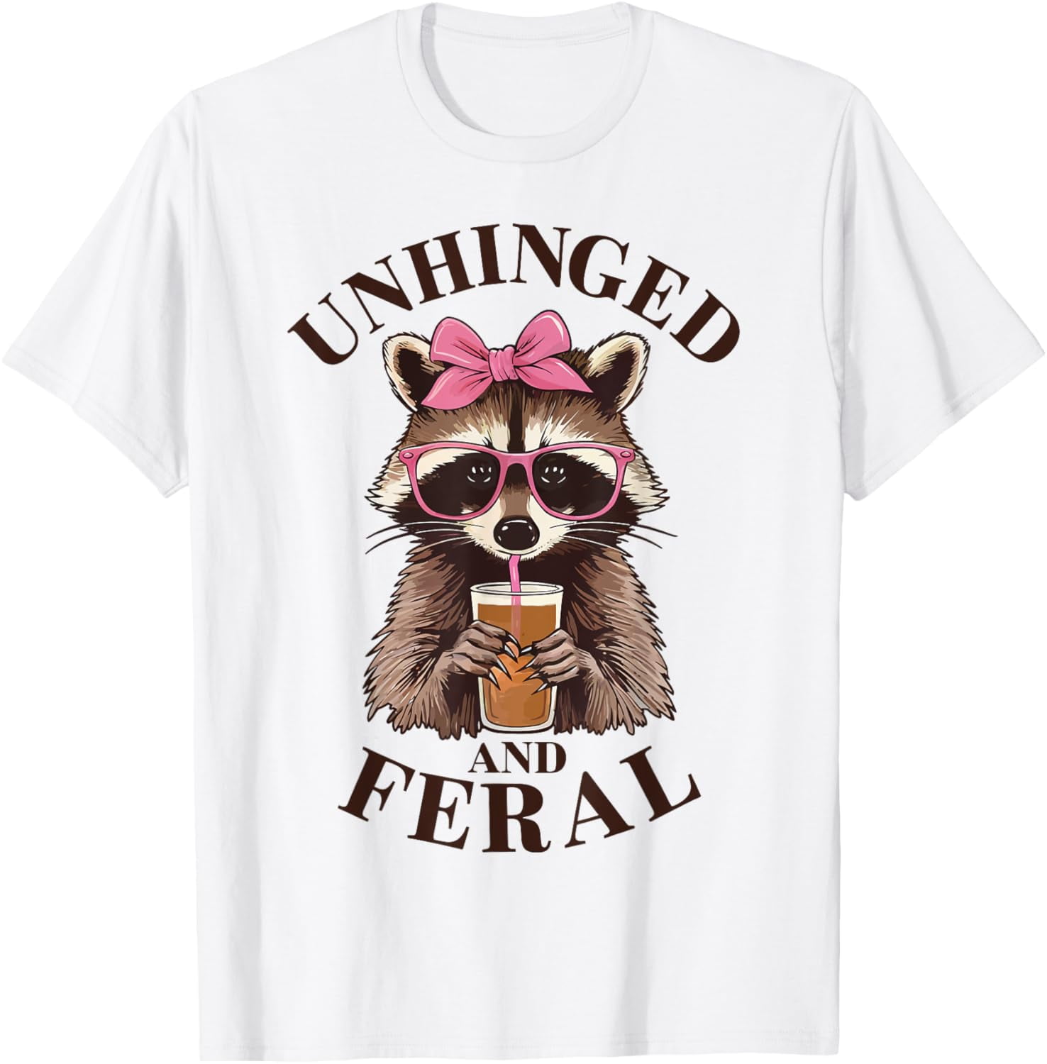 Sam The Racoon Sam Soft Unhinged and Feral Funny Racoon Glasses T-Shirt - Walmart.com