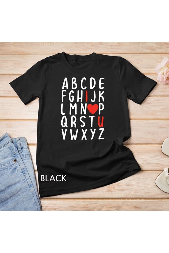 Valentine'S Day Abc I Love You Heart Teacher Gift Boys Unisex T-Shirt