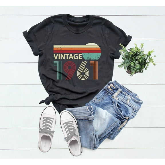 Sam Soft Vintage 1961 Shirt, 64th Birthday Gift, 1961 T-Shirt, Retro Shirt, 64th Birthday Party Shirt, 1961 T-Shirt Graphic Tee, 64th Birthday Party