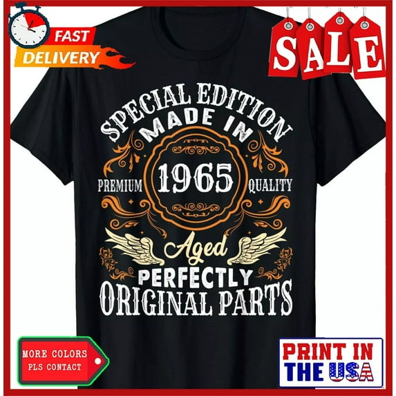 Sam Soft Vintage 1965 60Th Birthday 60 Years Old For Men T-Shirt
