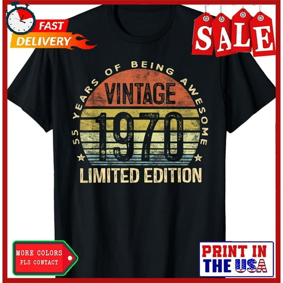 Sam Soft Vintage 1970 Limited Edition 55-Year-Old Gifts 55Th Birthday T-Shirt