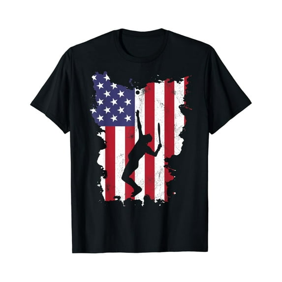 Sam Soft Vintage 4Th Of July Usa Flag Tennis T-Shirt Full Size S-5Xl