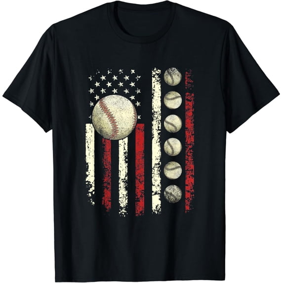 Sam Soft Vintage Baseball American Flag For Men Girls Women T-Shirt Full Size S-5Xl