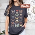 thumbnail image 1 of Sam Soft Vintage Butterfly & Moth T-shirt, Cottagecore Aesthetic Shirt, Butterfly Shirt, Nature Lover Tee, Cute Summer Shirt For Woman, Gift For Her, 1 of 2