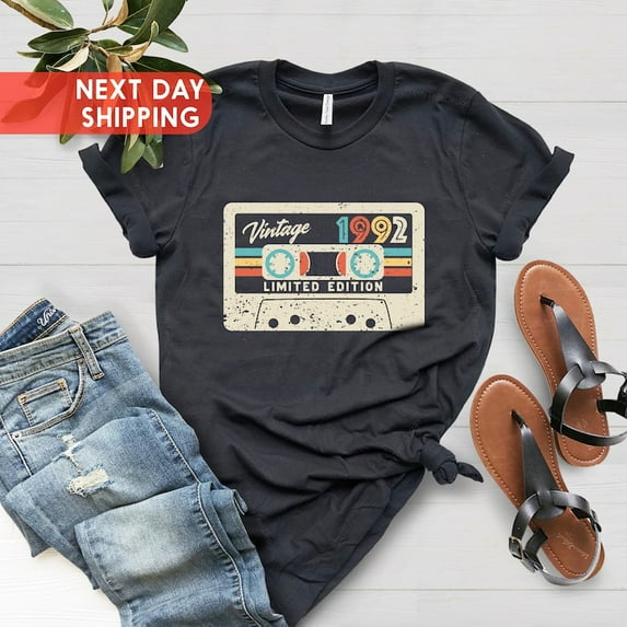 Sam Soft Vintage Casette 1992 Shirt, 33rd Birthday Gift For Women, 1992 Retro Shirt, 33rd Birthday Party, 33rd Birthday Gift For Men, 1992 Shirt