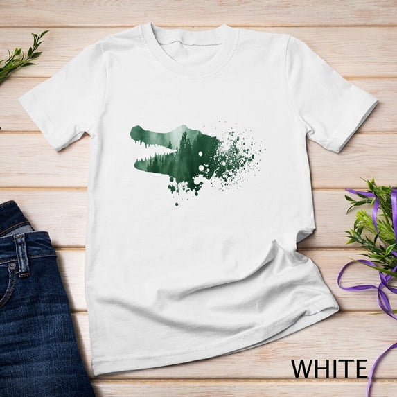 Sam Soft Vintage Crocodile Silhouette Reptile Alligator Crocodile Unisex T-Shirt