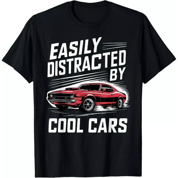 Sam Soft Vintage Muscle Car Easily Distracted By Cool Cars T-Shirt Full Size S-5XL