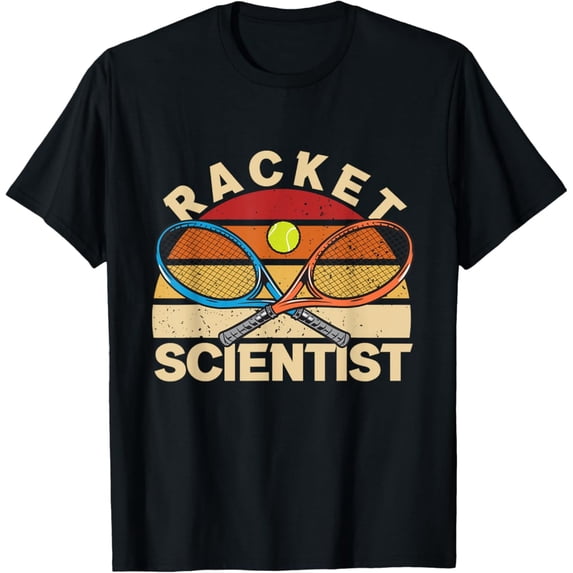 Sam Soft Vintage Racket Scientist | Tennis Ball | Tennis Player T-Shirt Full Size S-5Xl