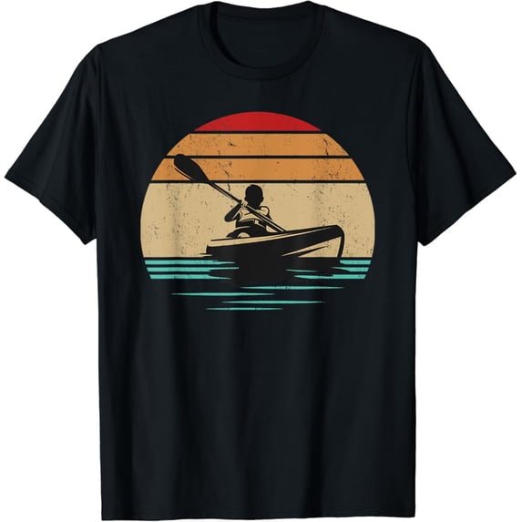 Sam Soft Vintage, Retro Colors Kayak Design T-Shirt, Gift For Friend, Full Size S-5Xl