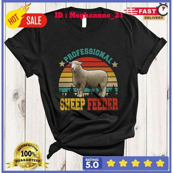 Sam Soft Vintage Retro Professional Sheep Feeder Cool Farmer Farm Sheep T-Shirt