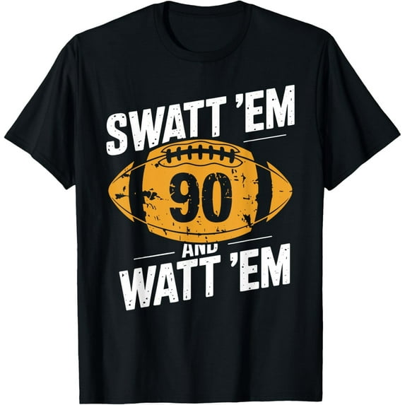 Sam Soft Vintage Swatt u2018Em and Watt u2018Em 90 Football T-Shirt All Size S-5XL