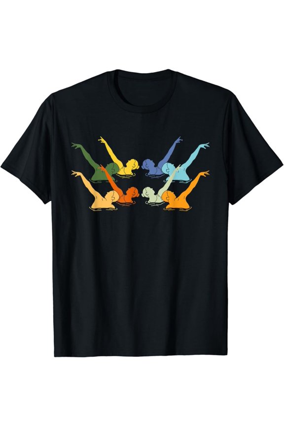 Vintage Synchronized Swimming Artistic Swimming T-Shirt Unisex Cotton Tee Full Size S-5XL