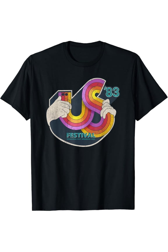 Vintage Us Festival 1983 Color Music For Mens Women 70S T-Shirt, Gift For Friend, Full Size S-5Xl