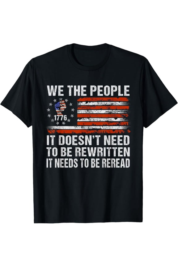 We The People American Flag Patriotic 1776 Usa Retro Gifts T-Shirt