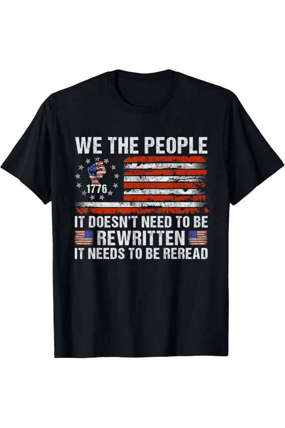 We The People American Flag Patriotic 1776 Usa Retro Gifts T-Shirt