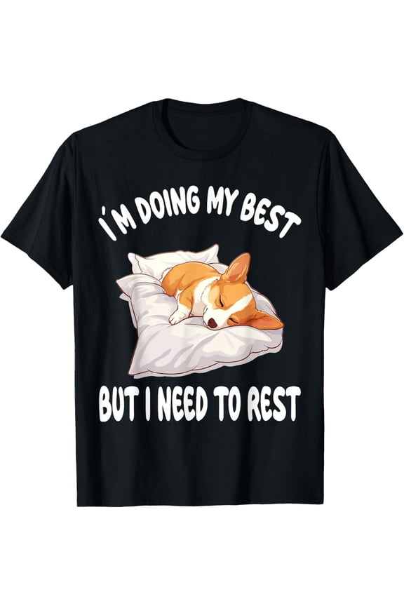 Welsh Corgi Pembroke Dog Pajamas Nightgown Sleeping Napping T-Shirt