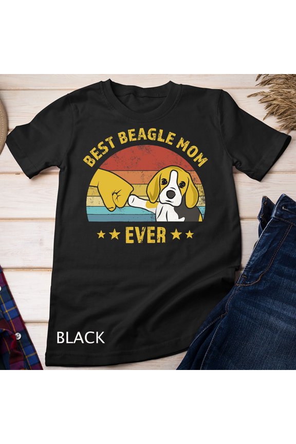 Womens Cute Best Bmom Ever Retro Vintage Gift Puppy Lover Unisex T-Shirt