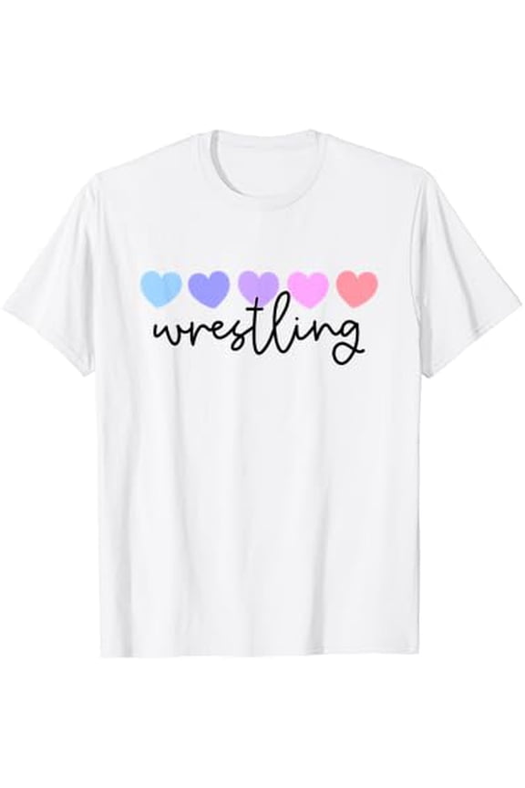 Wrestler Or Wrestling Lover Heart Women Or Girls T-Shirt, Gift For Friend, Full Size S-5Xl