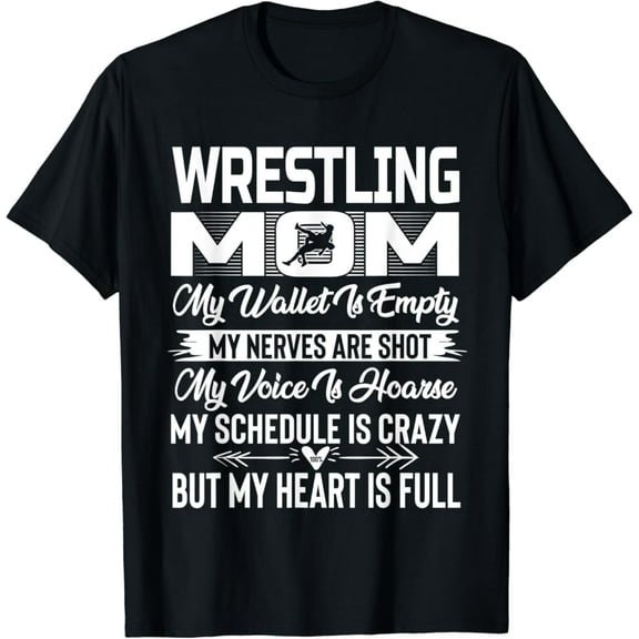 Sam Soft Wrestling Mom My Heart Is Full Shirt T-Shirt, Gift For Friend, Full Size S-5Xl