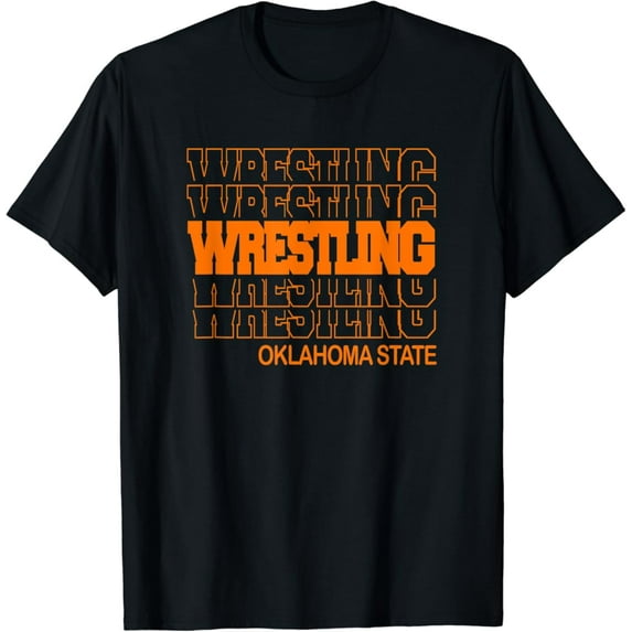 Sam Soft Wrestling Oklahoma State In Modern Stacked Lettering T-Shirt, Gift For Friend, Full Size S-5Xl