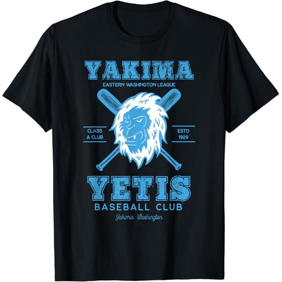 Sam Soft Yakima Yetis Retro Minor League Baseball Team T-Shirt Full Size S-5Xl
