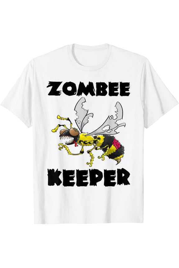Zombee Keeper, Honey Bee Zombie Beekeeping T-Shirt, Gift For Friend, Full Size S-5Xl
