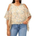thumbnail image 1 of Sam and Jess Womens Floral Cold Shoulder Blouse, 1 of 1