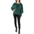 thumbnail image 1 of Sam Jess Womens Crewneck Puffed Sleeve Sweater Wise Green XL, 1 of 2