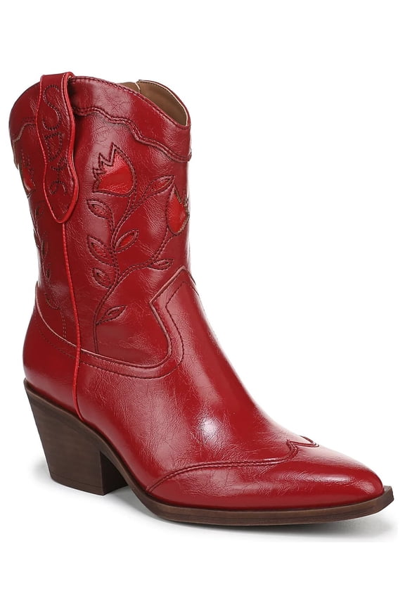 Sam and Libby Women's Flash Western Ankle Boot Verona Red 12M