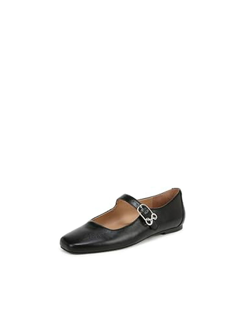 Sam and Libby Womens' Fredi Mary Jane Flats, Black Nappa, 7.5