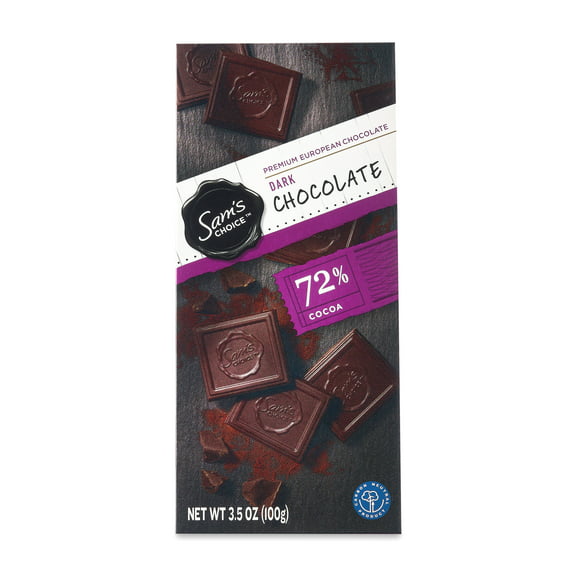 Sam's Choice 72% Cocoa Swiss Dark Chocolate, 3.5 oz